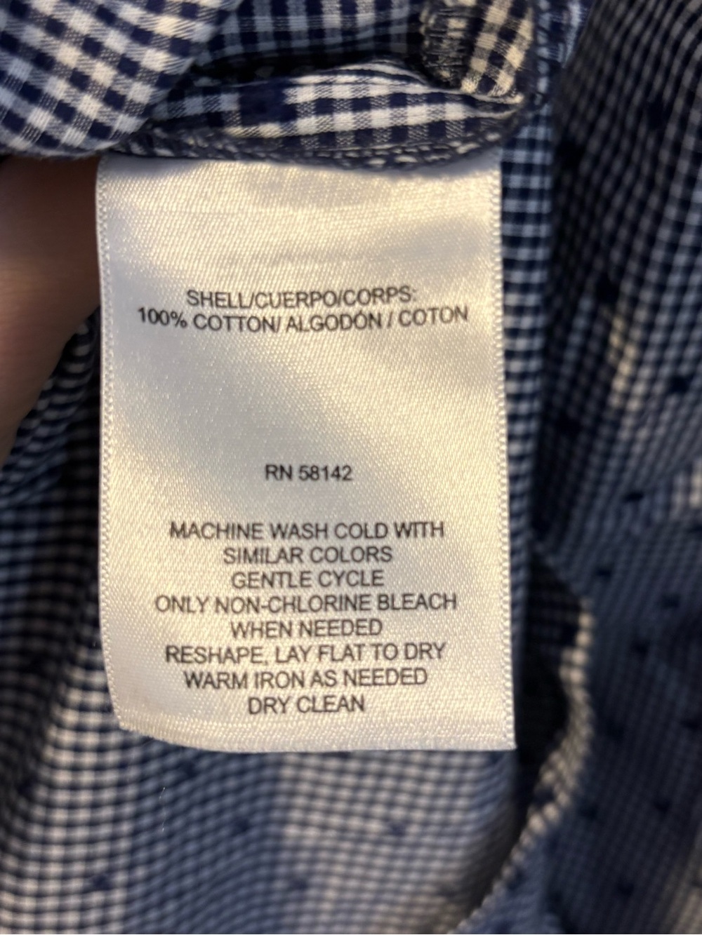 London Times Blue Gingham Cold Shoulder Dress Plus Size 16 Cotton Cottagecore - Picture 6 of 6